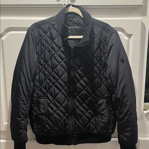 Calvin Klein Men's Black Quilted Bomber Jacket